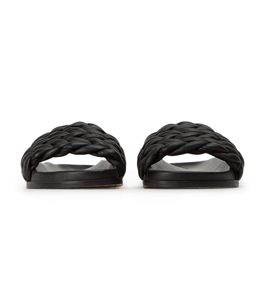 Tony Bianco Layton Black Nappa Sandals Black | QMYUV71934