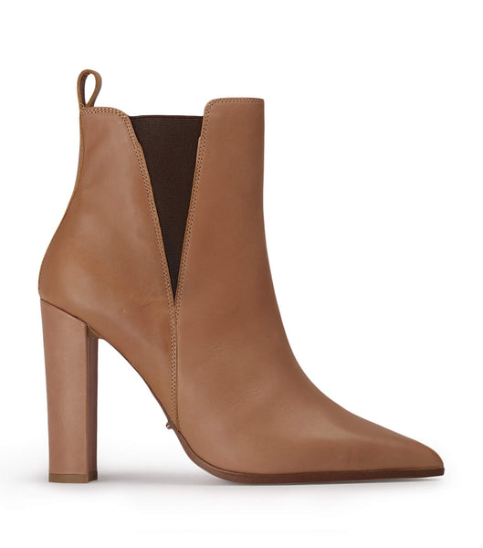 Tony Bianco Leigh Caramel Diesel/Choc Wax 10.3cm Ankle Boots Brown | MYNZX83628