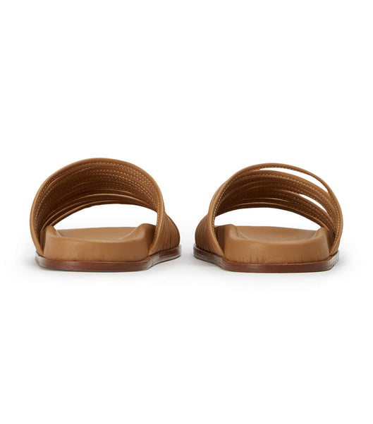 Tony Bianco Libi Biscuit Nappa Slides Brown | MYXBR49068