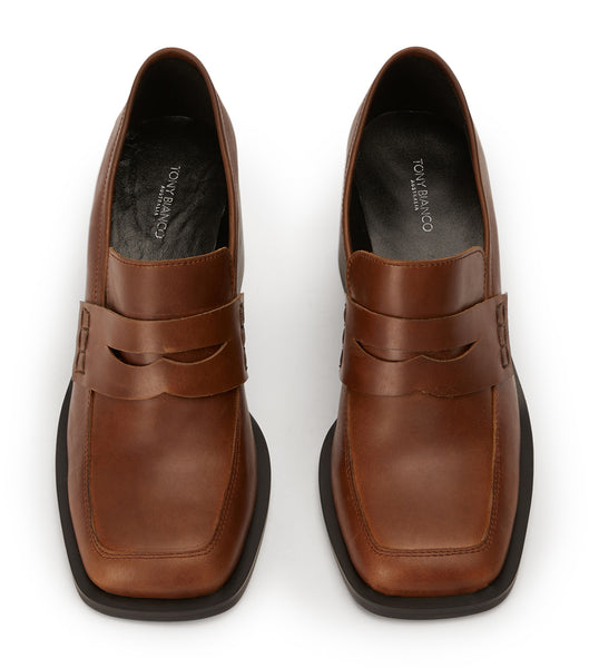 Tony Bianco Lomax Cognac 6.5cm Loafers Brown | LMYTR26006