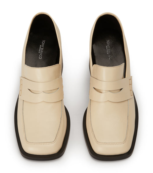 Tony Bianco Lomax Ecru Venice 6.5cm Loafers White | MYZDE81137