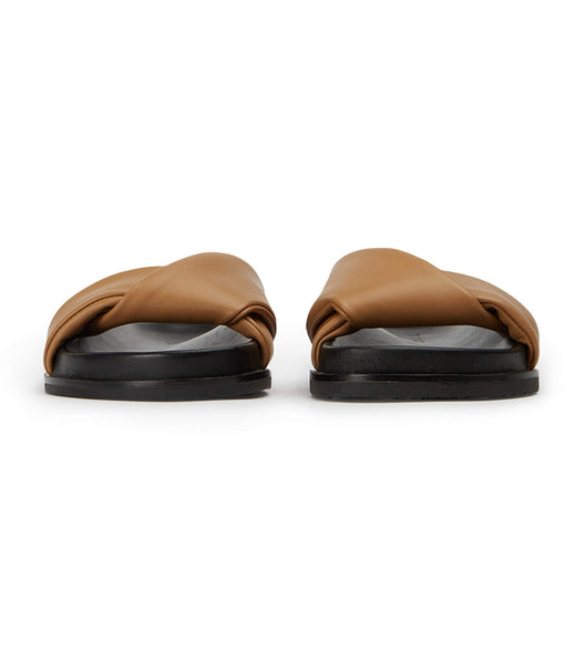 Tony Bianco Lora Biscuit Nappa 1.5cm Footbeds Brown | AMYWC22713