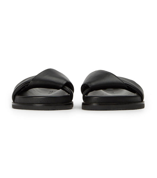 Tony Bianco Lora Black Nappa 1.5cm Footbeds Black | MYJZR72336