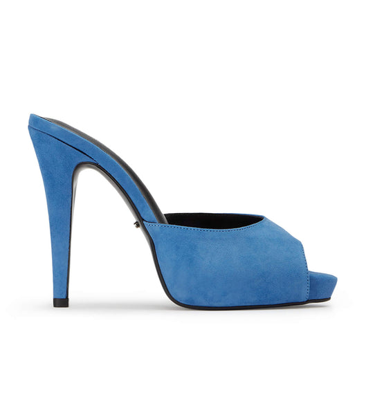 Tony Bianco Love Blue Suede 12cm Platform Shoes Blue | XMYBH75230