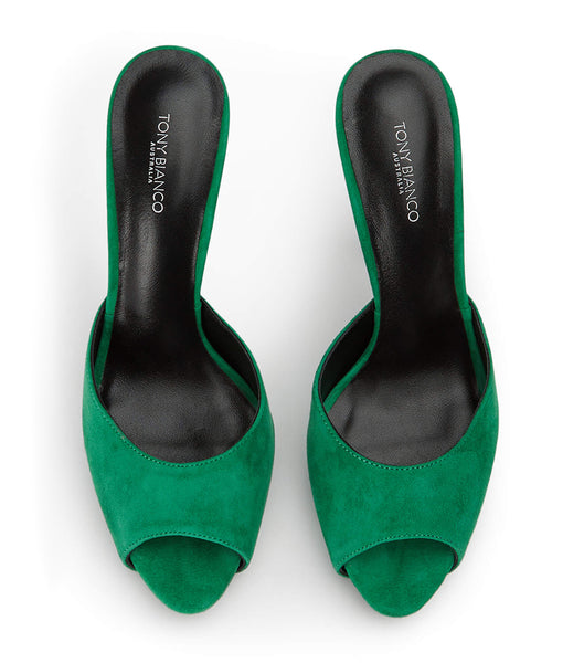 Tony Bianco Love Jade Suede 12cm Platform Shoes Green | FMYUI76095