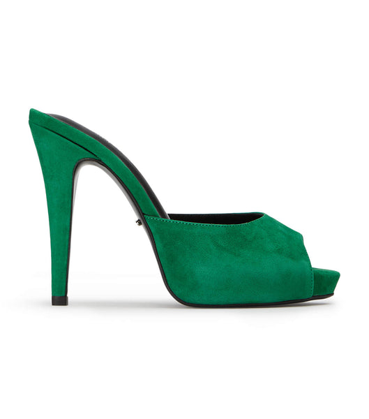 Tony Bianco Love Jade Suede 12cm Platform Shoes Green | FMYUI76095