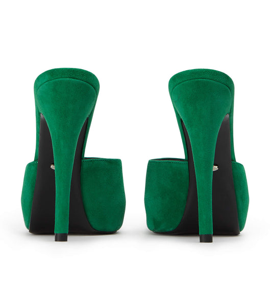 Tony Bianco Love Jade Suede 12cm Stiletto Heels Green | BMYSD33569