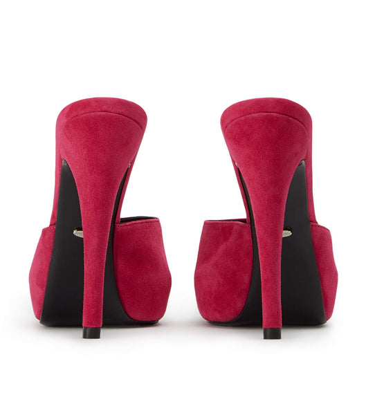 Tony Bianco Love Lipstick Suede 12cm Stiletto Heels Red | SMYVO22607