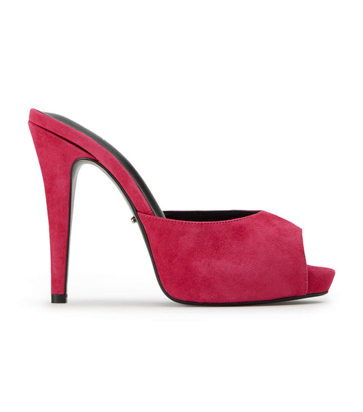 Tony Bianco Love Lipstick Suede 12cm Stiletto Heels Red | SMYVO22607