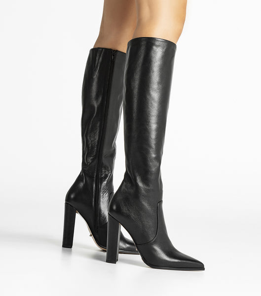 Tony Bianco Lucille Black Venice 10.3cm Mid Calf Boots Black | MYZDE46200