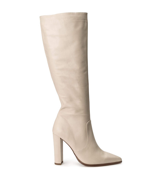 Tony Bianco Lucille Vanilla Venice 10.3cm Mid Calf Boots Light Yellow | XMYGW98973