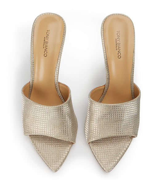 Tony Bianco Marley Gold Aura 10.5cm Bling Heels Gold | DMYVO24216