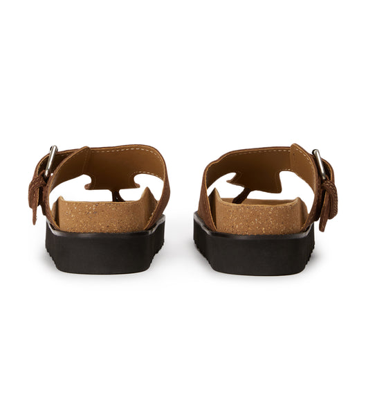 Tony Bianco Marlo Choc Suede 3cm Flat Sandals Brown | GMYUC56308