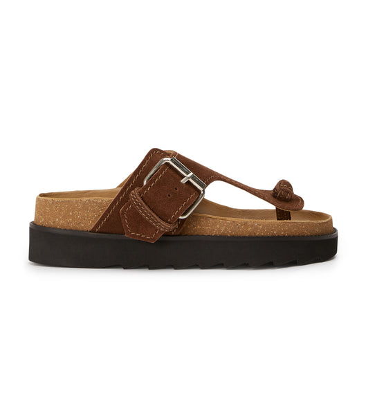 Tony Bianco Marlo Choc Suede 3cm Sandals Brown | PMYER95412