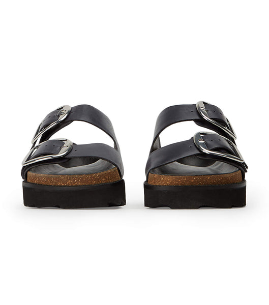 Tony Bianco Marty Black Wax Sandals Black | TMYPQ81820