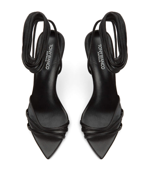 Tony Bianco Mavis Black Nappa 10.5cm Bridal Heels Black | MYCIF40987