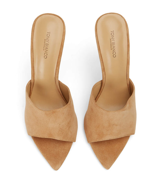 Tony Bianco Maximus Butterscotch Suede 10.5cm Bridal Heels Beige | DMYKV12164