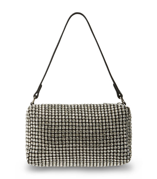 Tony Bianco Moma Clear Crystal Mini Handbags Accessories Silver | MYQAV83153