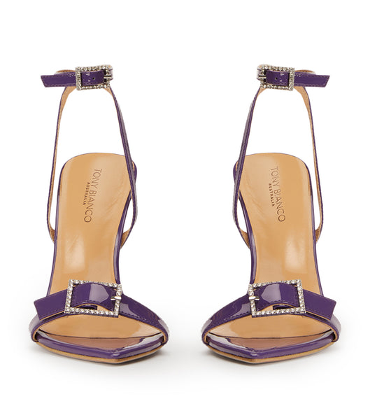 Tony Bianco Mopsy Orchid Patent 10.5cm Bling Heels Purple | FMYHY93596