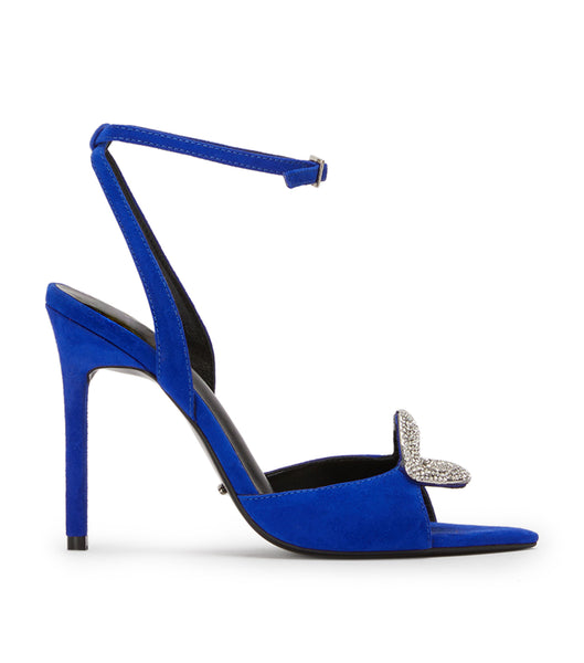 Tony Bianco Moshi Azure Suede 10.5cm Event Heels Azure | MYJKU33339