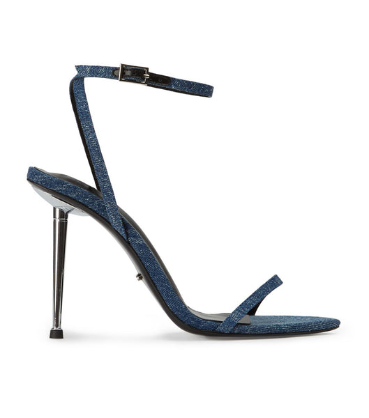 Tony Bianco Myra Blue Denim 10.5cm Bling Heels Blue | AMYWC40187