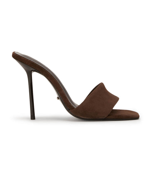 Tony Bianco Natalie Espresso Suede 10.5cm Stiletto Heels Chocolate | YMYGT82340