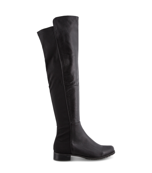 Tony Bianco Panache Black Luxe/Black Micro Stretch 3cm Knee High Boots Black | YMYGT33097