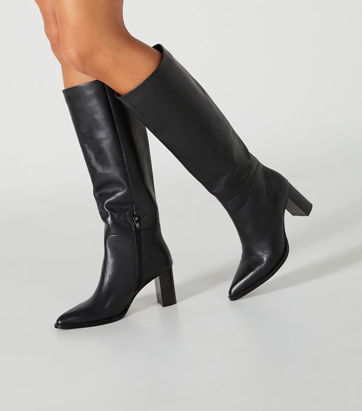 Tony Bianco Peppe Black Como 7.5cm Heeled Boots Black | FMYUI50685