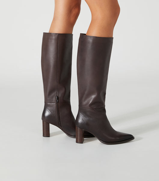 Tony Bianco Peppe Choc Como 7.5cm Heeled Boots Chocolate | AMYWC11590