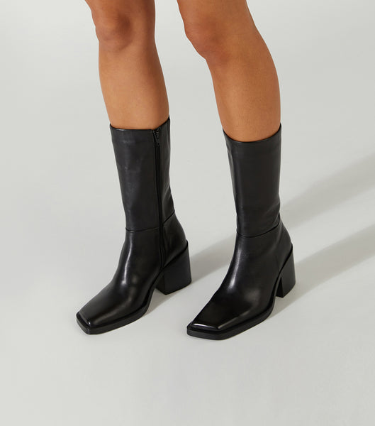 Tony Bianco Prestige Black Como 8cm Knee High Boots Black | MYNZX85225