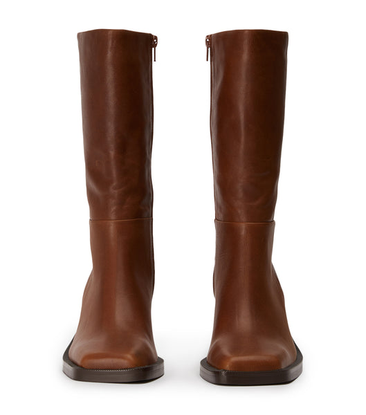 Tony Bianco Prestige Cognac 8cm Knee High Boots Brown | YMYGT87655