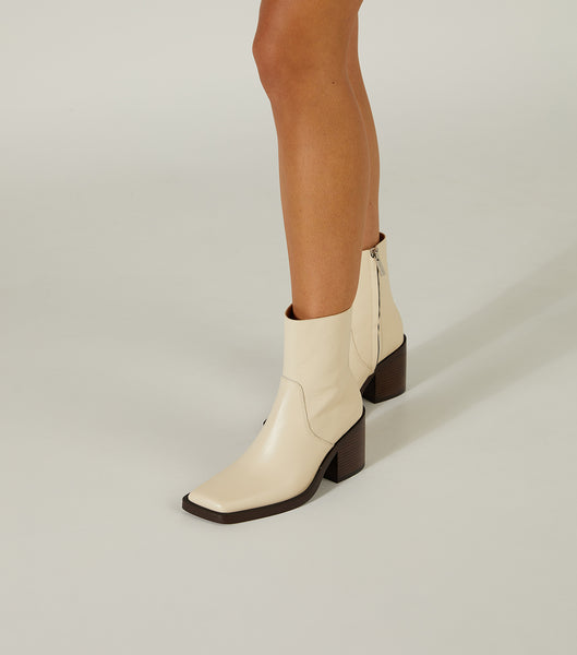 Tony Bianco Prince Ecru Venice 8cm Ankle Boots White | SMYVO40649