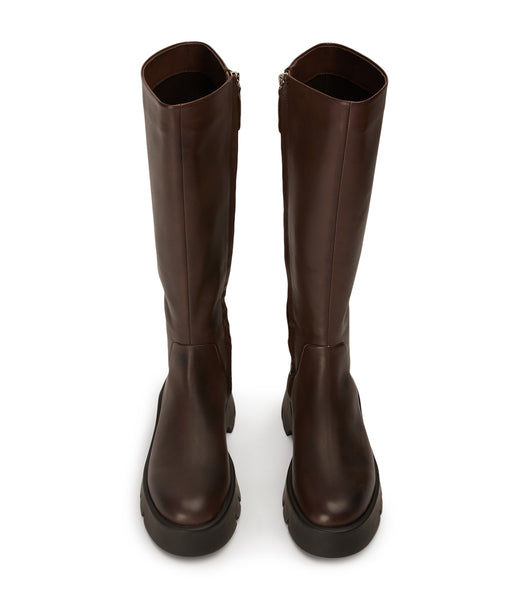 Tony Bianco Rage Choc Como 5.5cm Combat Boots Chocolate | XMYGW77971