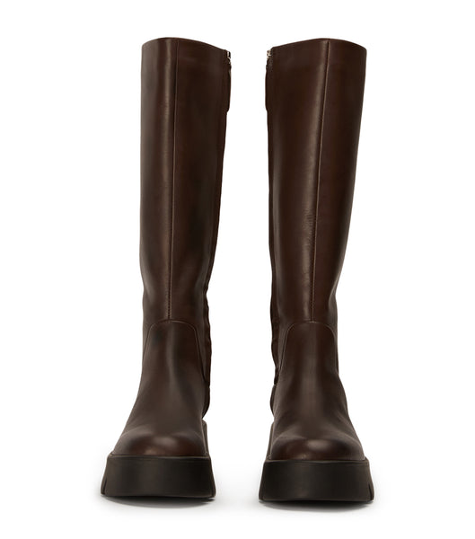 Tony Bianco Rage Choc Como 5.5cm Combat Boots Chocolate | XMYGW77971