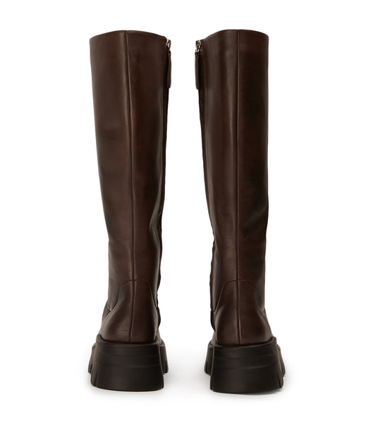 Tony Bianco Rage Choc Como 5.5cm Combat Boots Chocolate | XMYGW77971