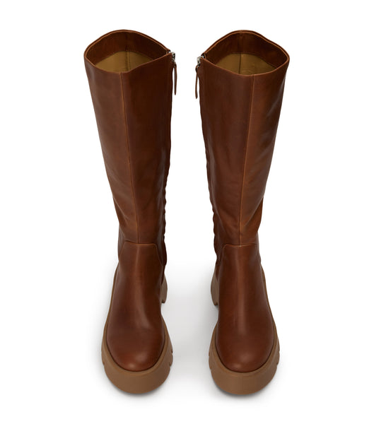 Tony Bianco Rage Cognac 5.5cm Knee High Boots Brown | ZMYNQ17553