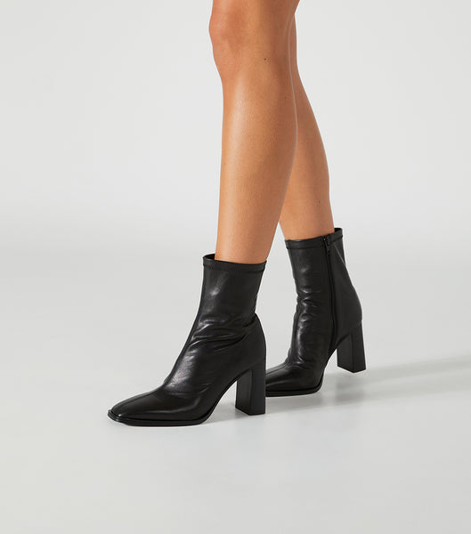 Tony Bianco Rover Black Venice 8.5cm Heeled Boots Black | QMYWA67196