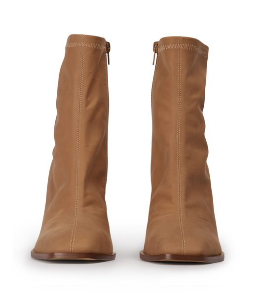 Tony Bianco Rover Caramel Diesel 8.5cm Heeled Boots Beige | XMYBH32240