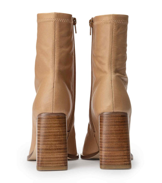 Tony Bianco Rover Caramel Venice 8.5cm Heeled Boots Beige | MYDYB84641