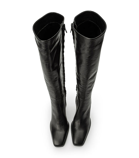 Tony Bianco Rylee Black Venice 8.5cm Heeled Boots Black | MYICD42752