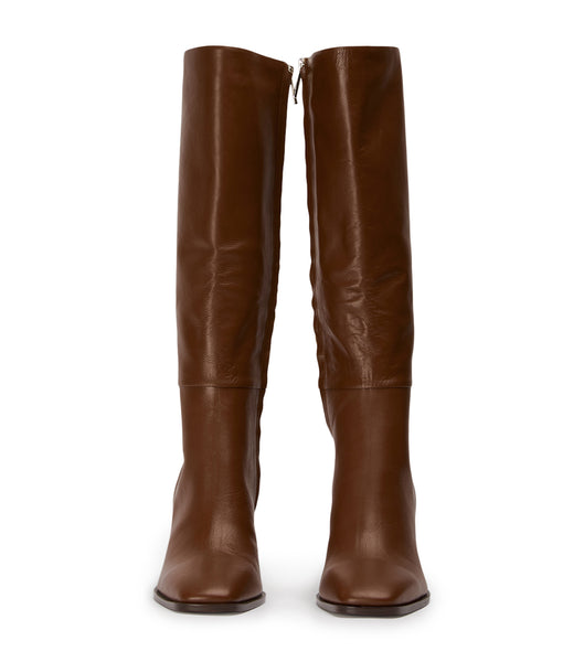 Tony Bianco Rylee Rust Venice 8.5cm Knee High Boots Red | BMYSO52209