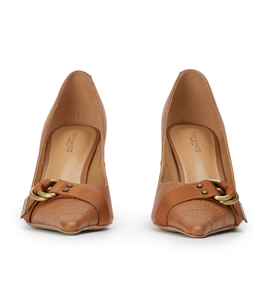 Tony Bianco Saje Tan Como 8cm Low Heels Brown | SMYVO52245