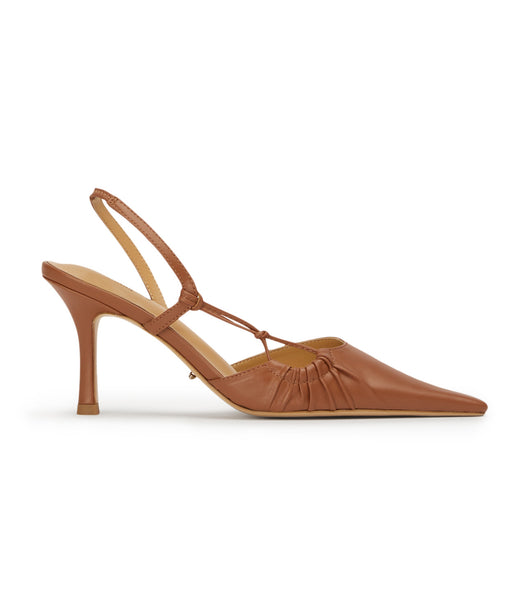 Tony Bianco Sakai Tan Capretto 8cm Low Heels Brown | EMYHC29861