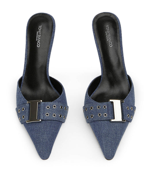 Tony Bianco Samma Vintage Denim 8cm Event Heels Blue | FMYUI85779