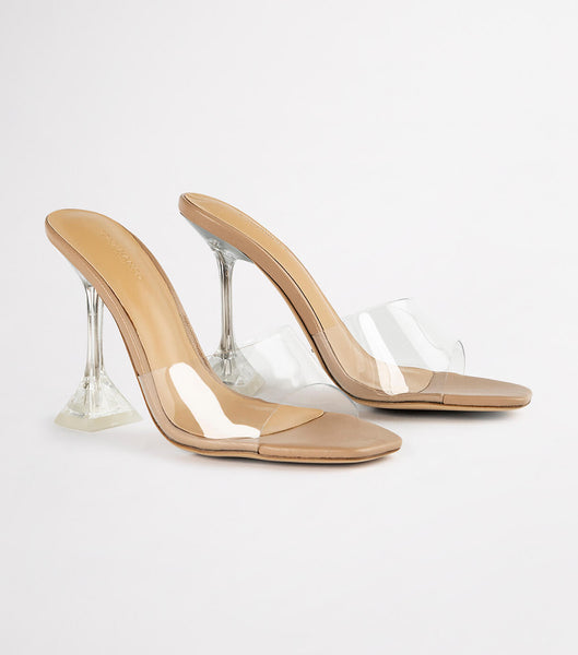 Tony Bianco Serri Clear Vinylite/Skin Nappa 10.5cm Stiletto Heels Skin Color | FMYHY89297