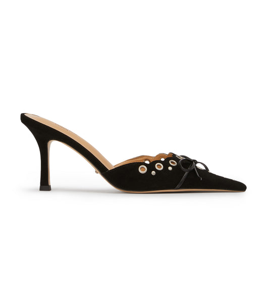 Tony Bianco Shae Black Suede 8cm Court Shoes Black | EMYHC84100