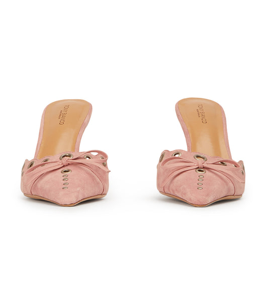 Tony Bianco Shae Blossom Suede 8cm Low Heels Pink | GMYEC44414