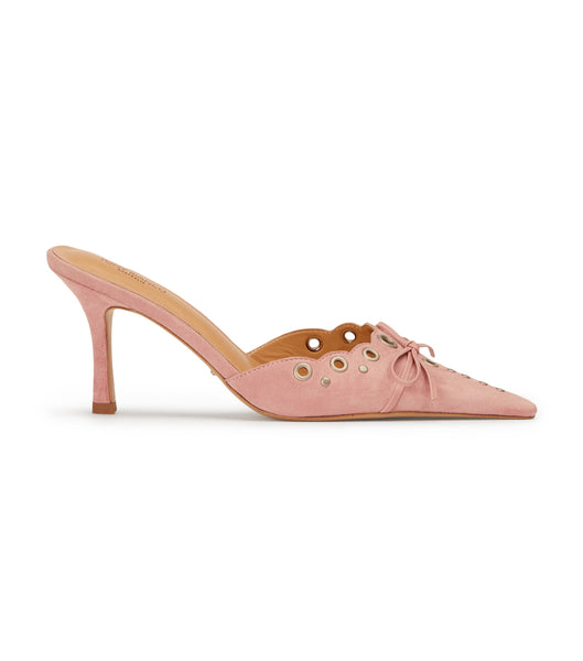 Tony Bianco Shae Blossom Suede 8cm Low Heels Pink | GMYEC44414