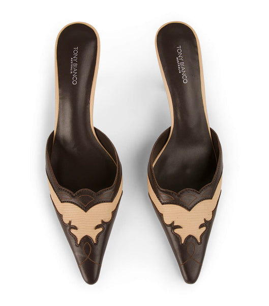 Tony Bianco Shuga Beech/Chocolate 8cm Court Shoes Chocolate | LMYTR88831