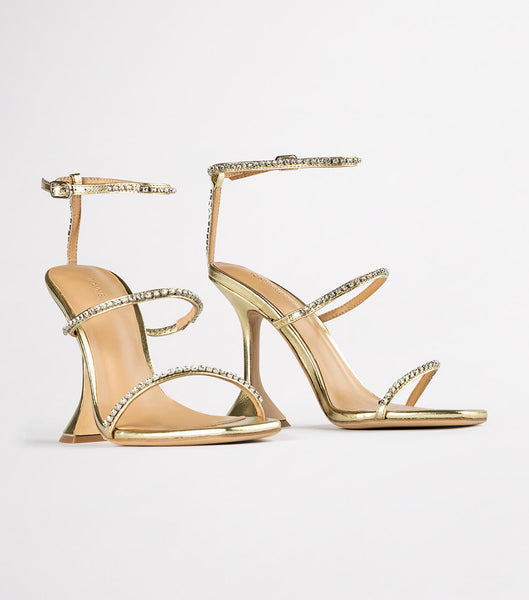 Tony Bianco Shy Gold Nappa Metallic 10.5cm Event Heels Gold / Metal | ZMYMJ36791